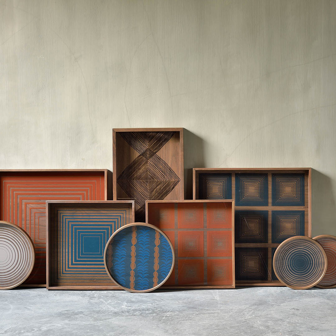 ethnicraft notre monde tablett quadratisch muster 69226