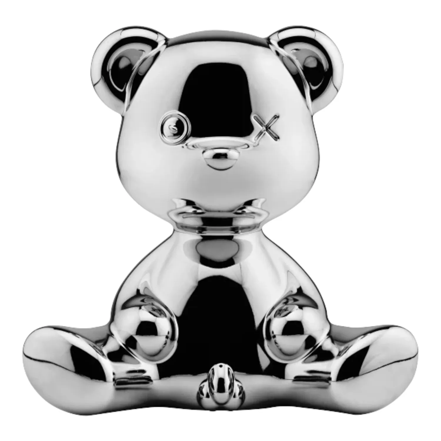 Qeeboo - Teddy Boy Leuchte Metal Finish mit Kabel silber