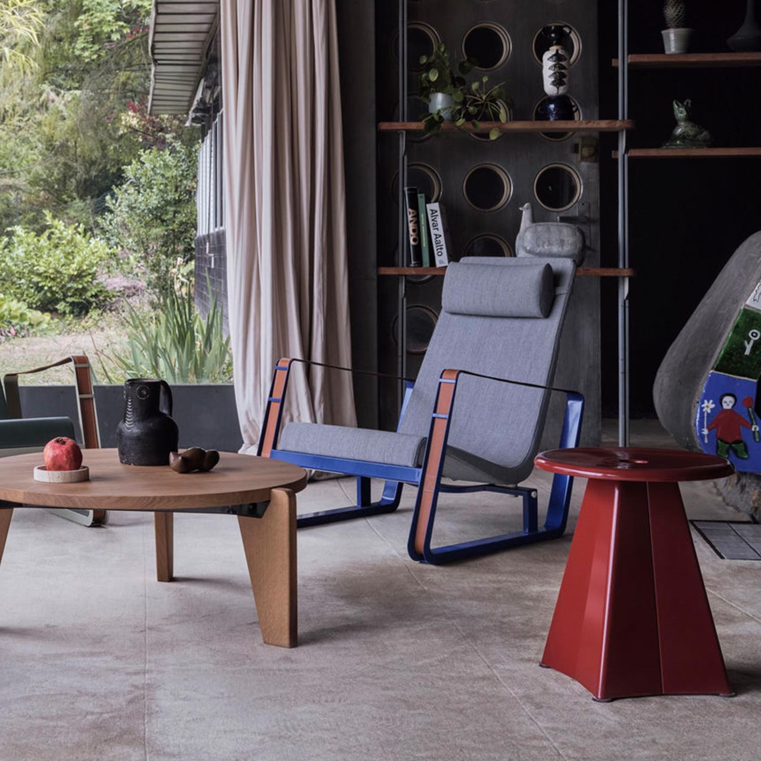 Vitra - Tabouret Métallique Hocker japanese red