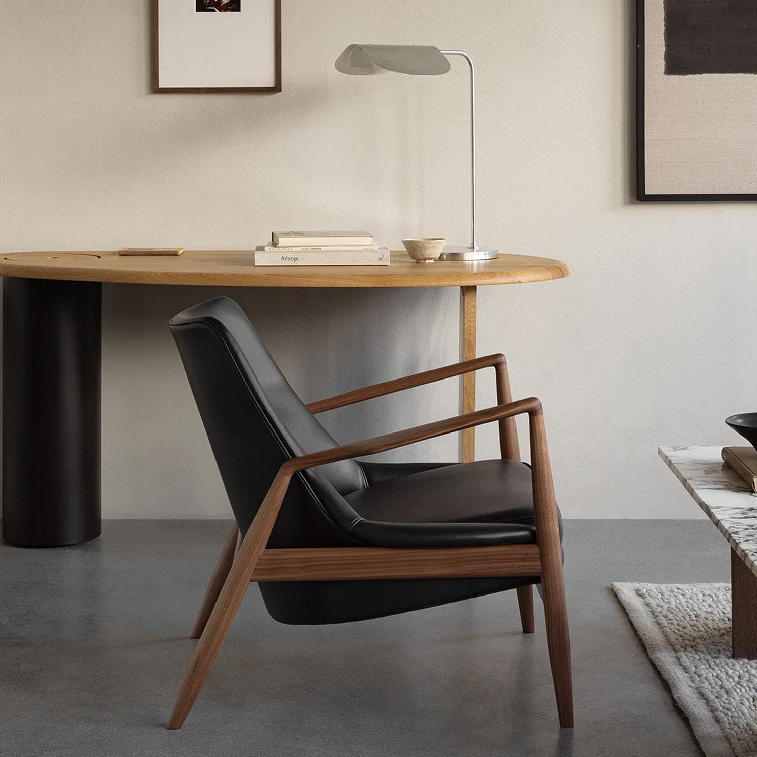 Audo - Seal Loungessessel niedrig Walnut/braun