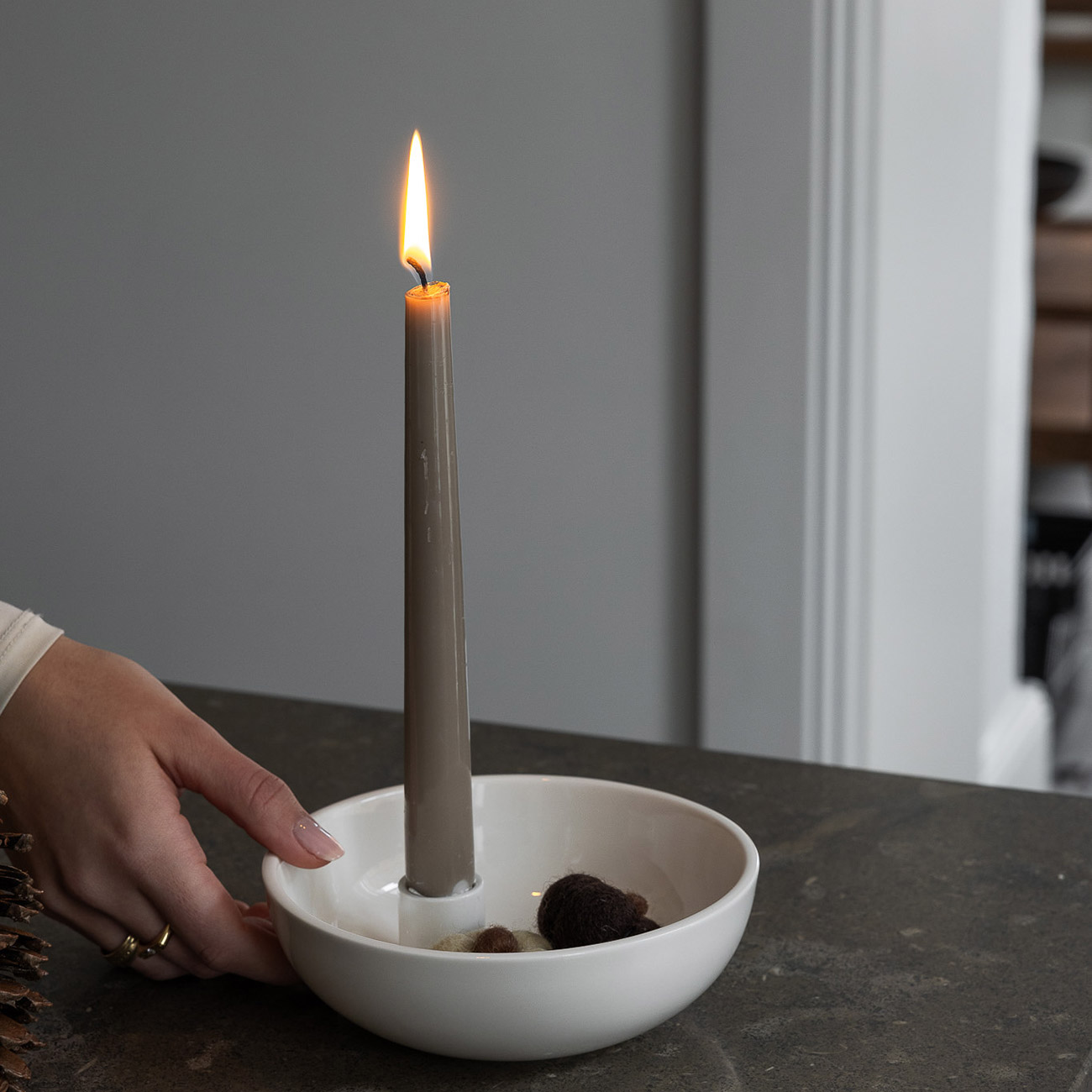 storefactory lidatorp small glossy white kerzenhalter 217103 106587