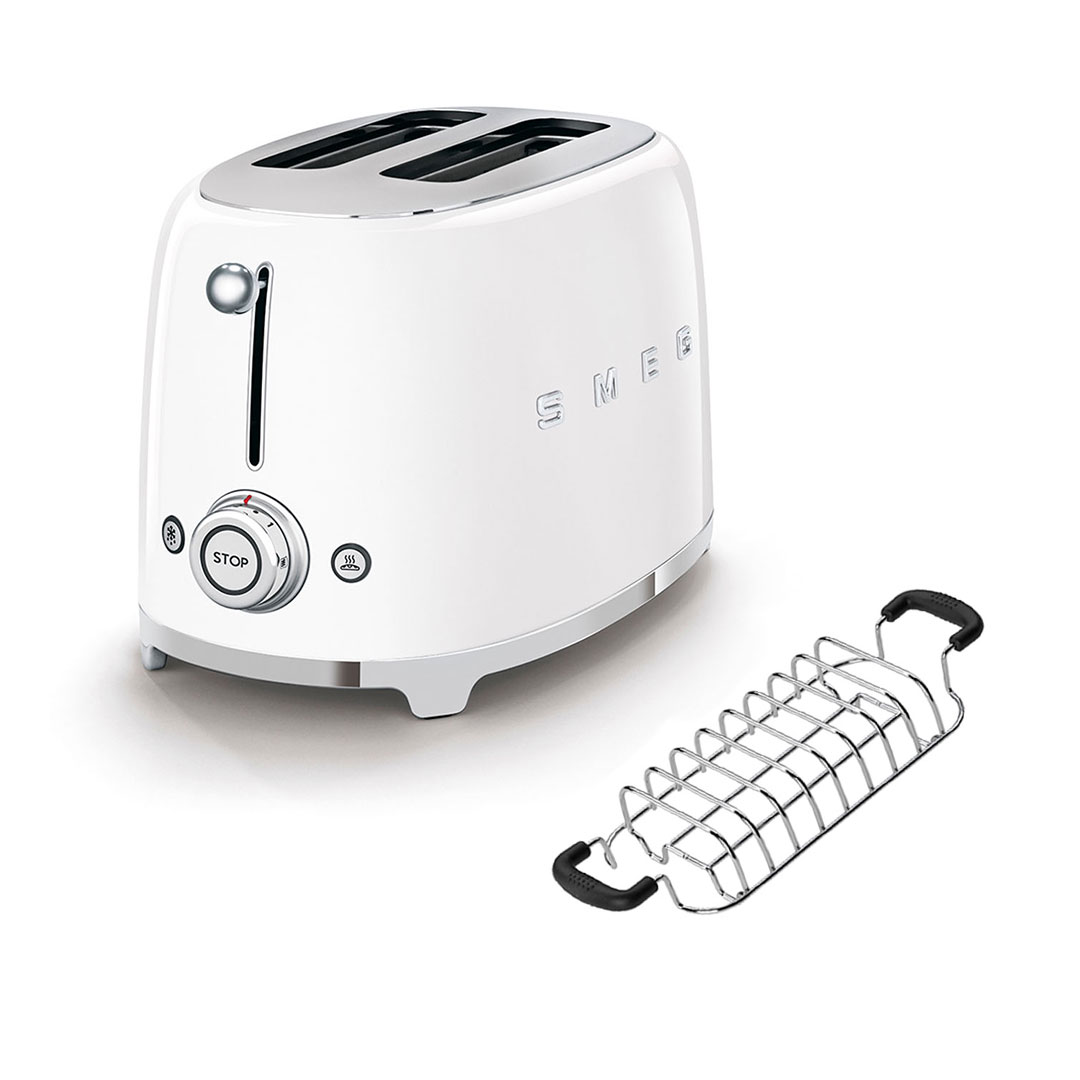 weiss smeg toaster broetchenaufstatz set 55404