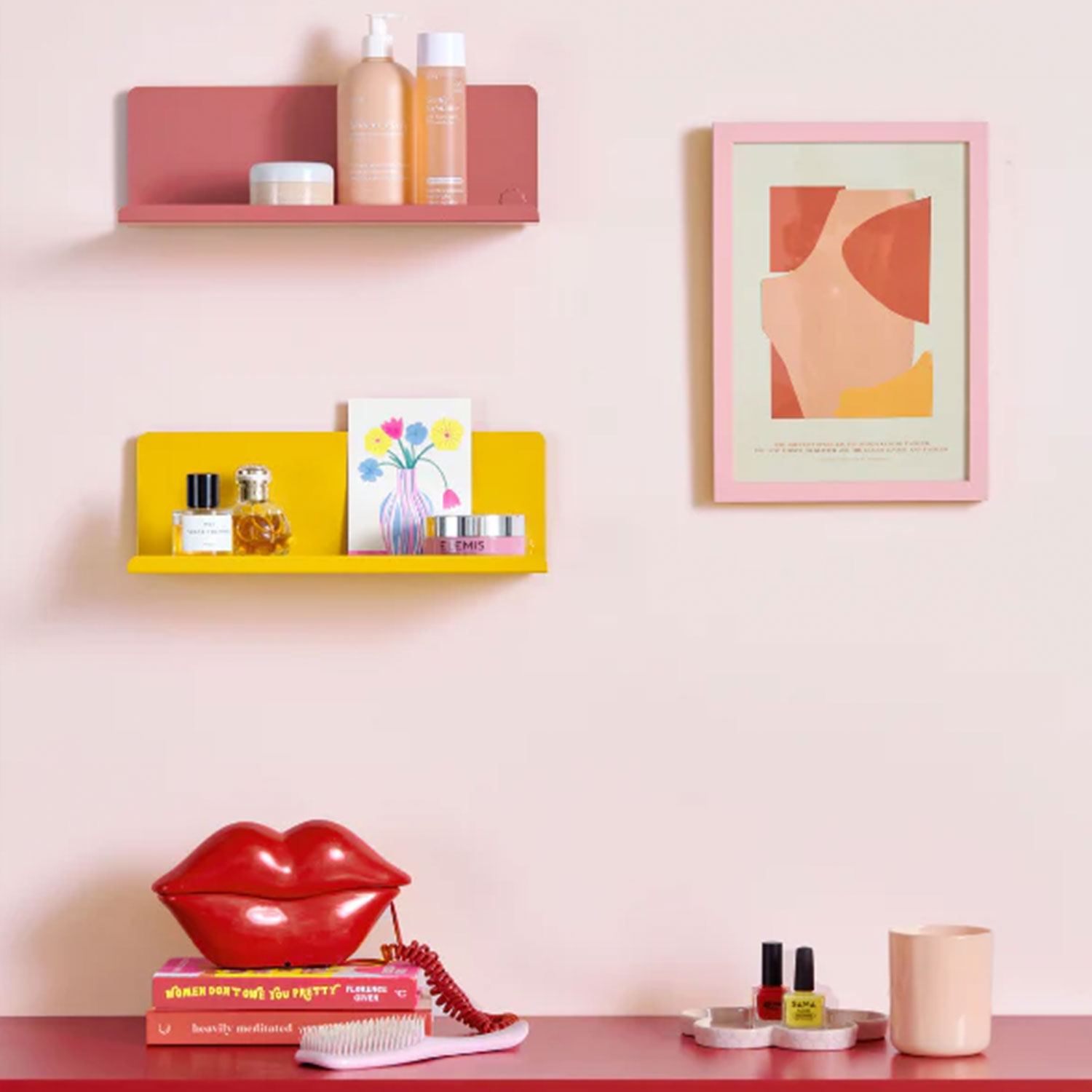 mustard made the ledge shelf small angled berry ambiente 104586