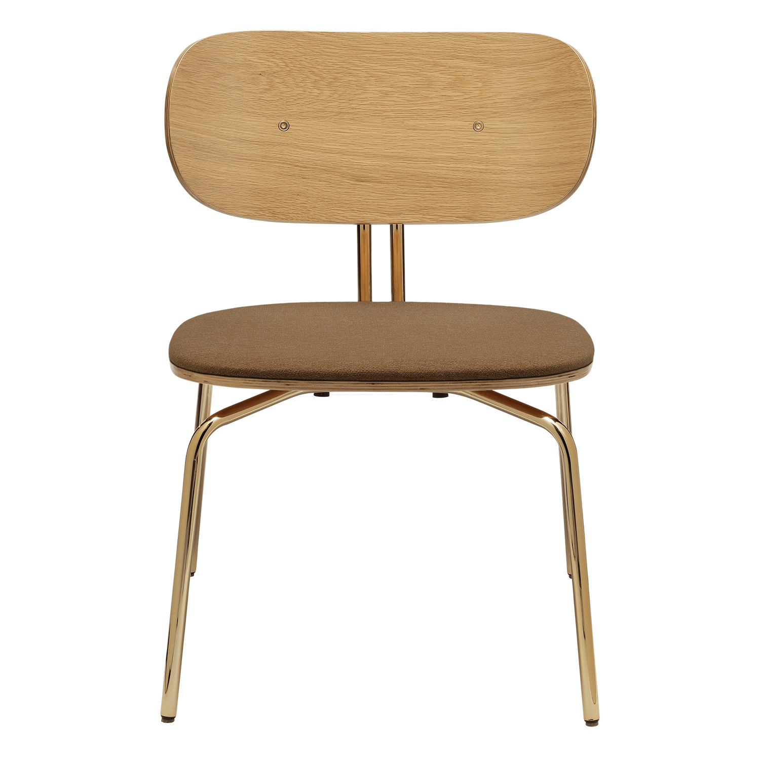 umage curios lounge chair eiche messing sugar brown frontal 106357