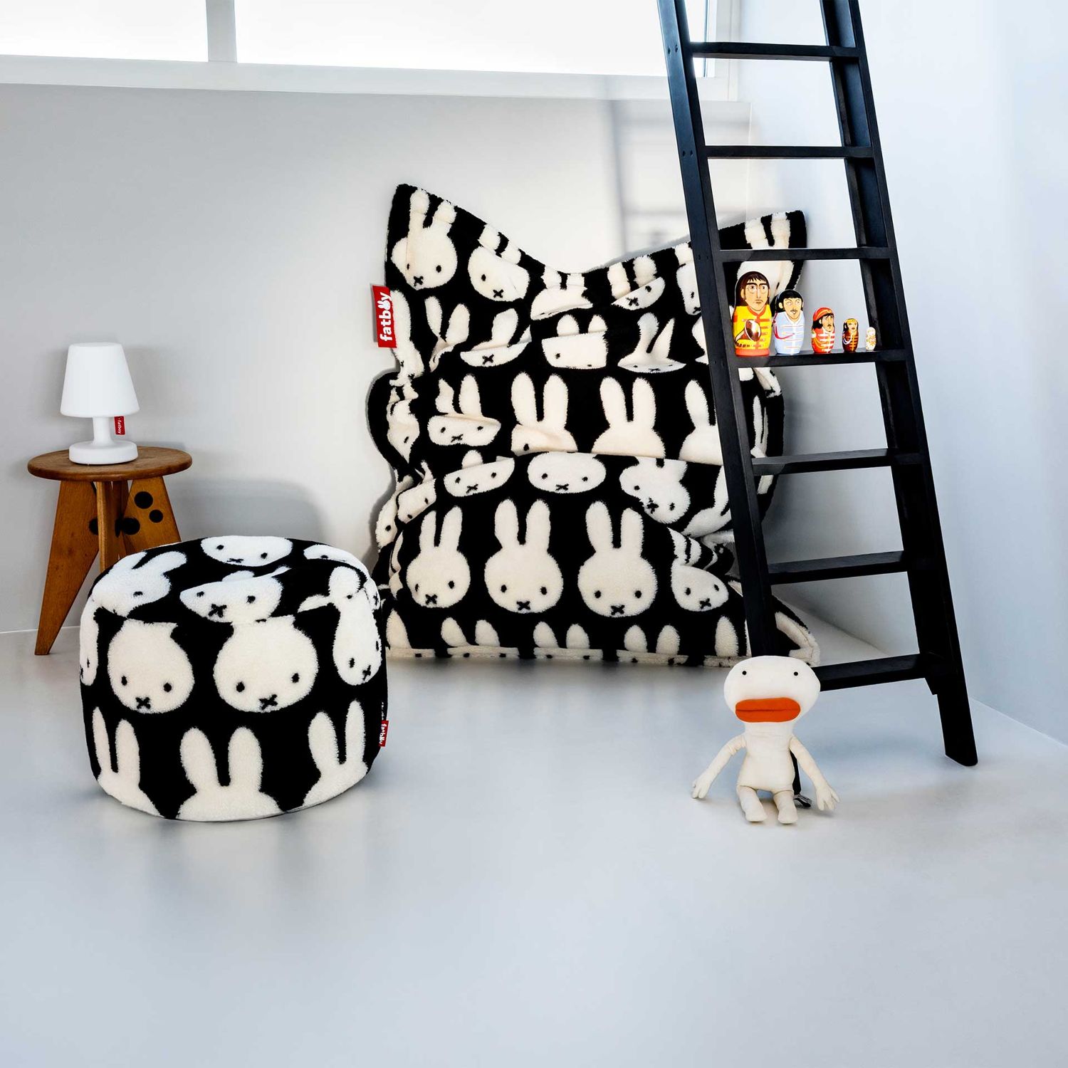 Fatboy - Point Teddy x Miffy black/white Sitzhocker