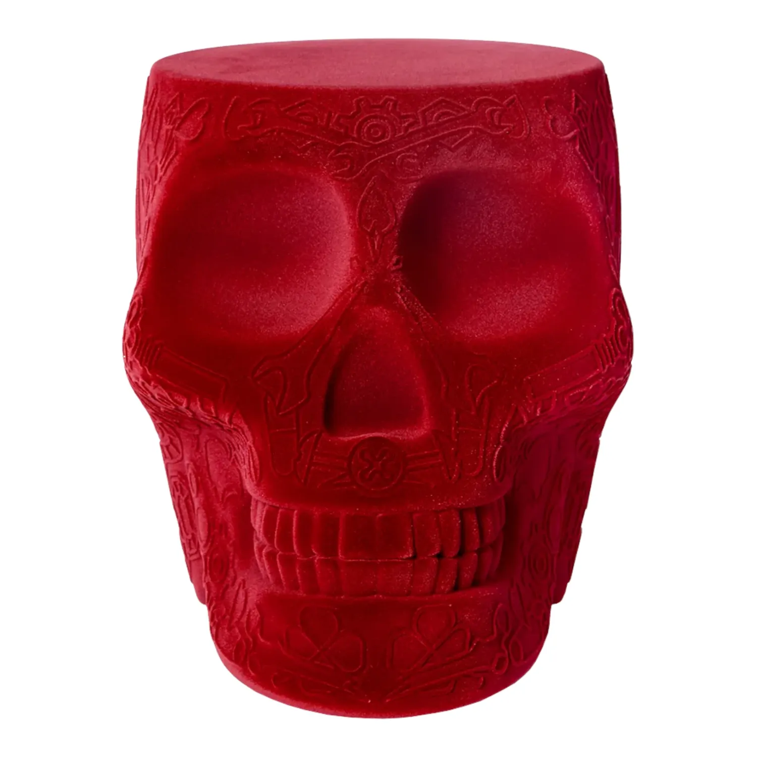 Qeeboo - Mexico Hocker Beistelltisch Velvet Finish rot