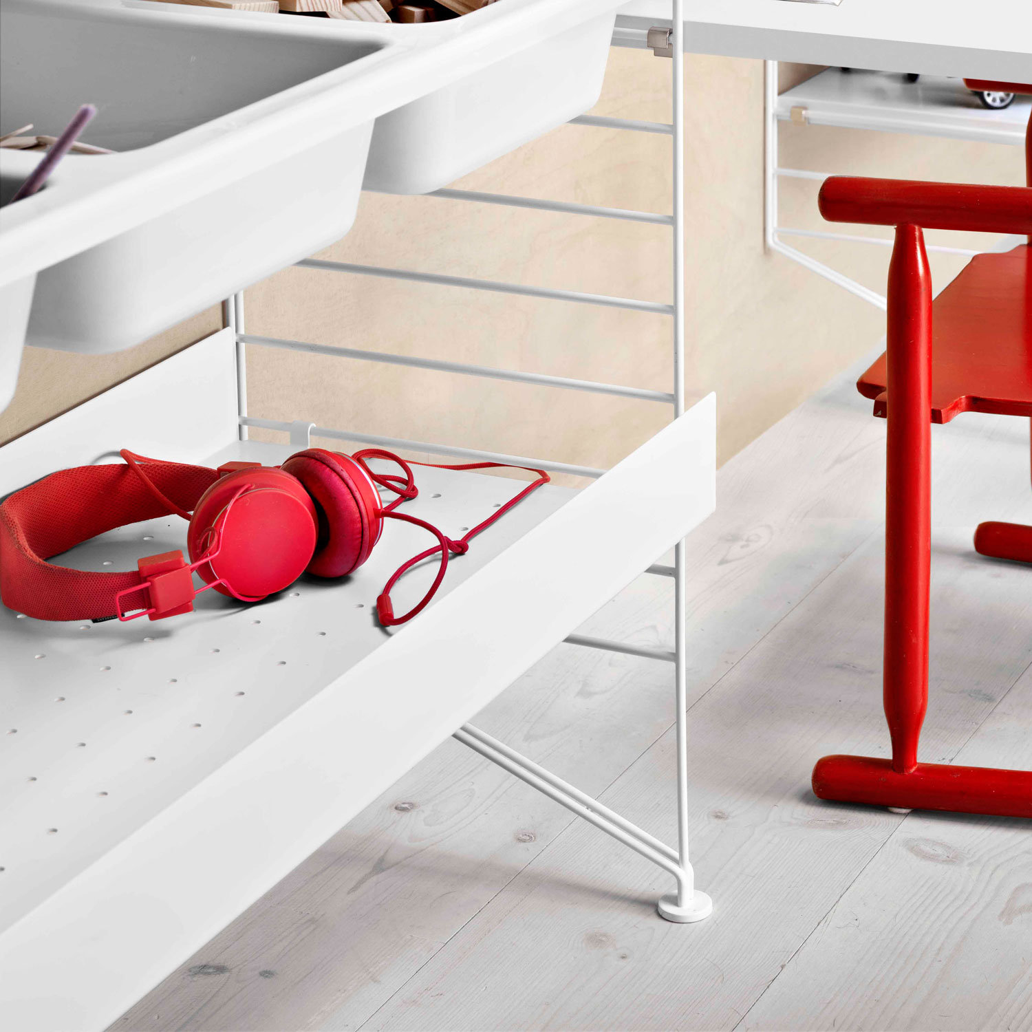 string shelf metal white 2 29881