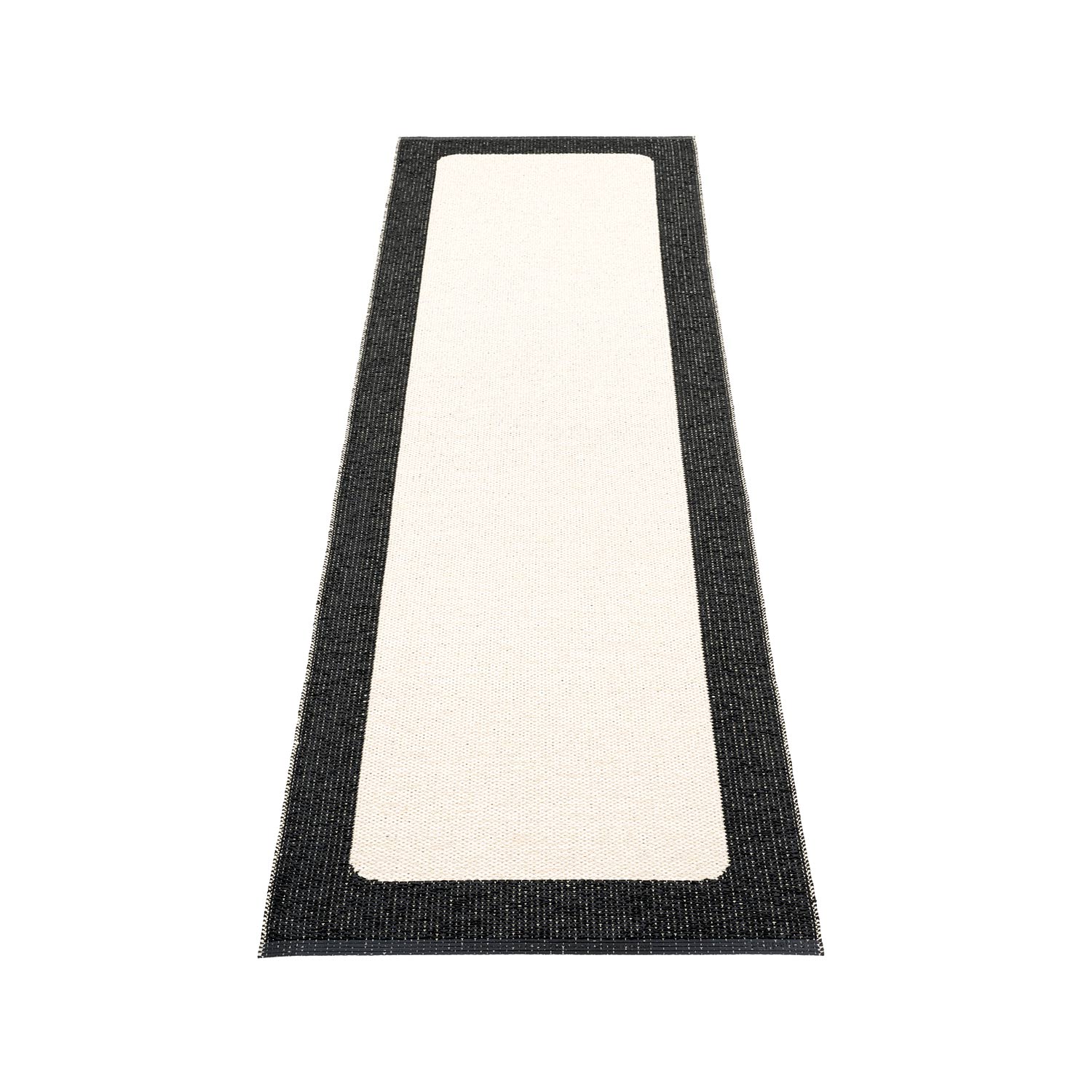 pappelina ilda teppich black vanilla 70 240 cm 78967