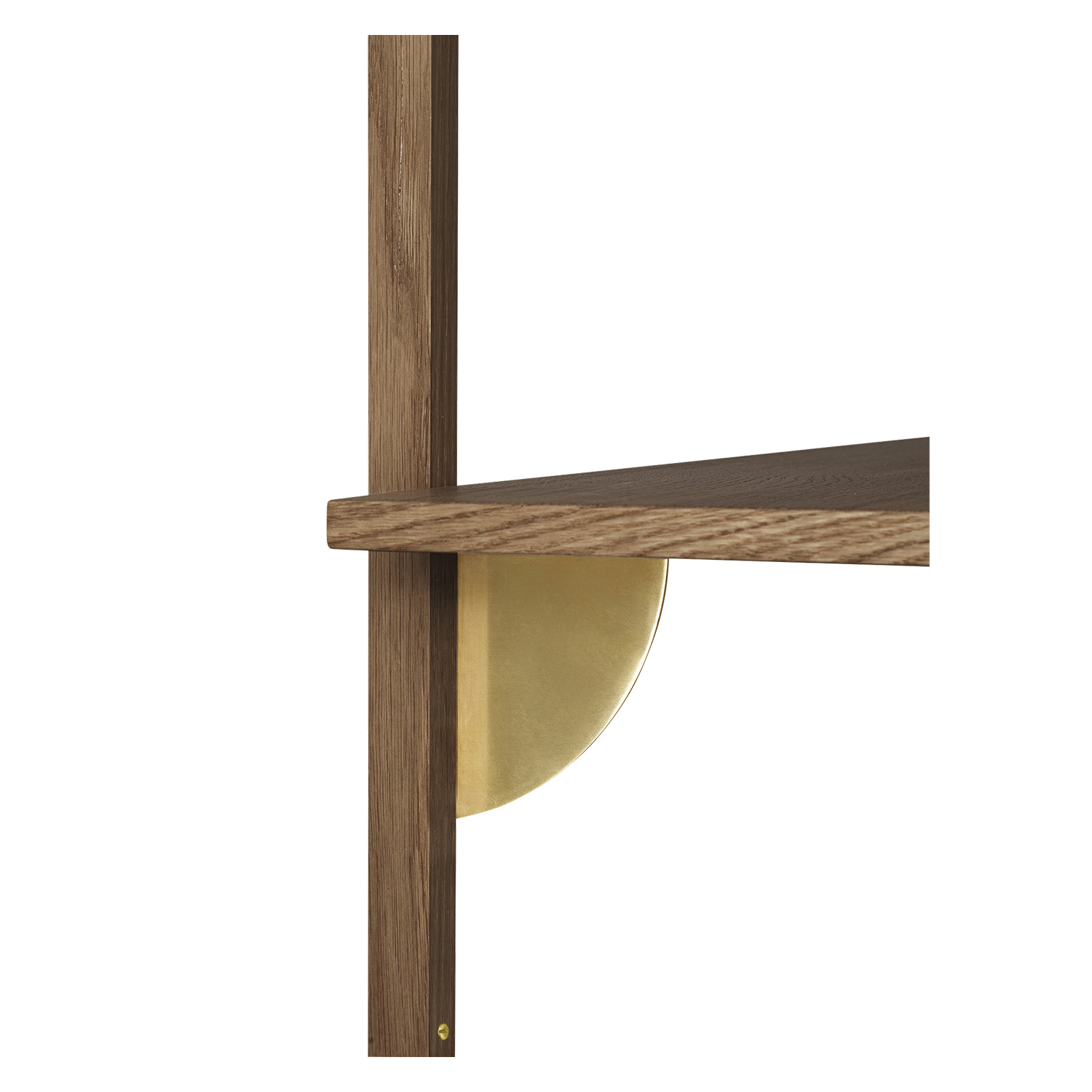 fermLIVING Sector Shelf Triple Wide SmokedOakBrass 1104269294 101806