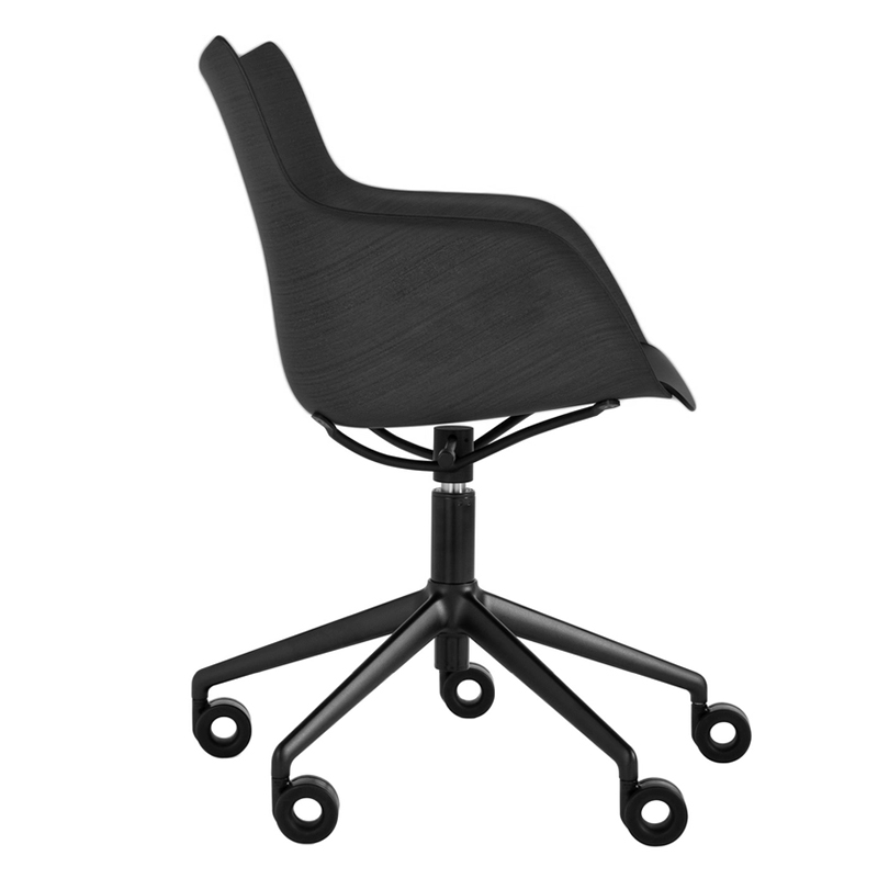 q wood buerostuhl schwarz seitlich kartell 102465