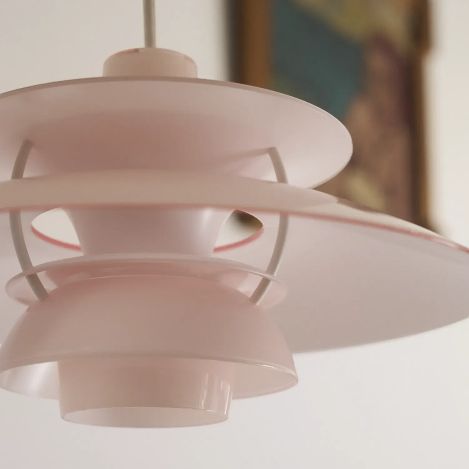 Louis Poulsen - PH 5 Ø 320 Opal Pendelleuchte pale rose