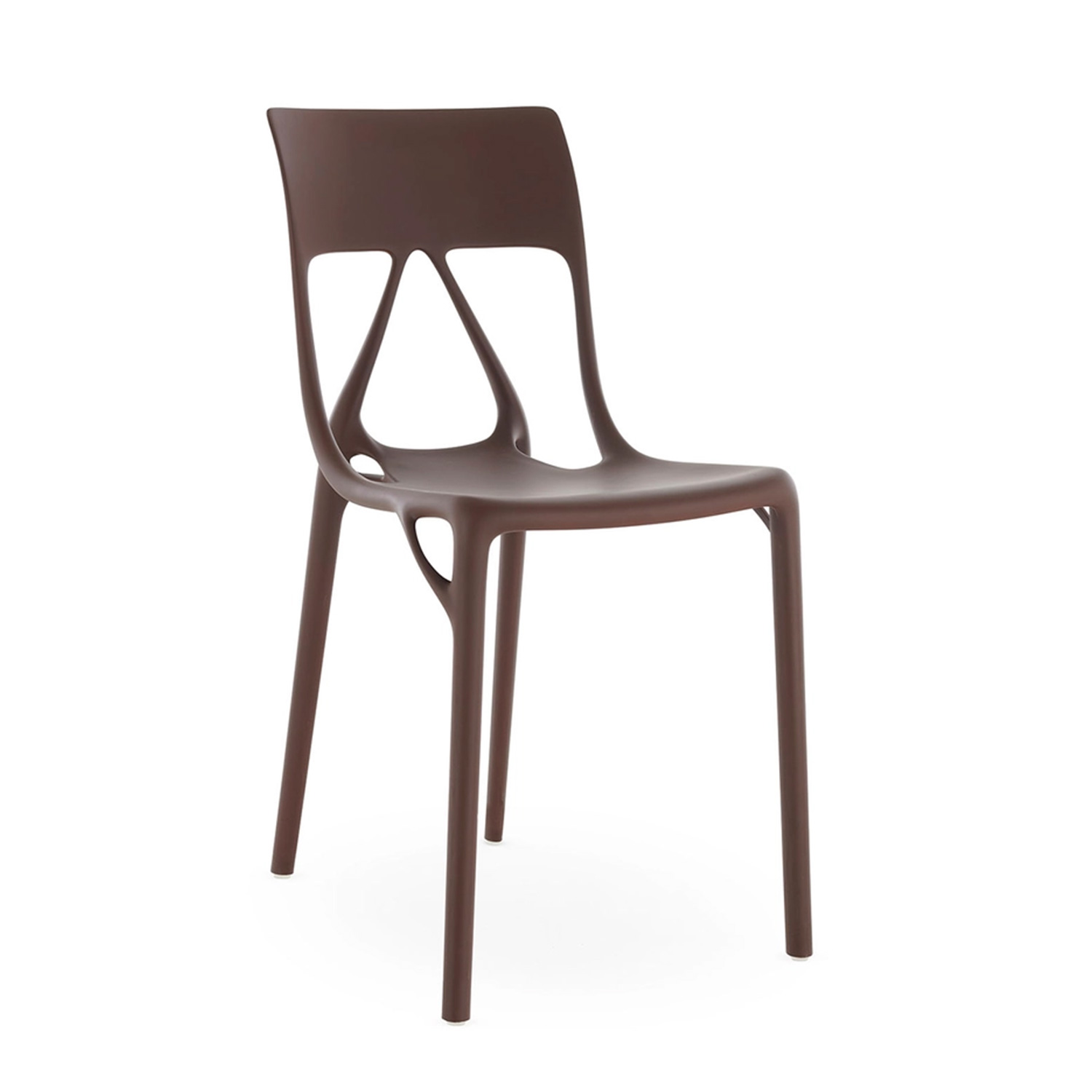 Kartell - A.I. light Stuhl dunkelbraun