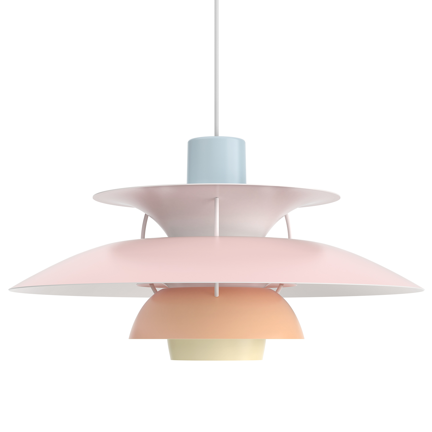 Lous Poulsen  PH 5 Pendelleuchte Pastels Blue peach 106222
