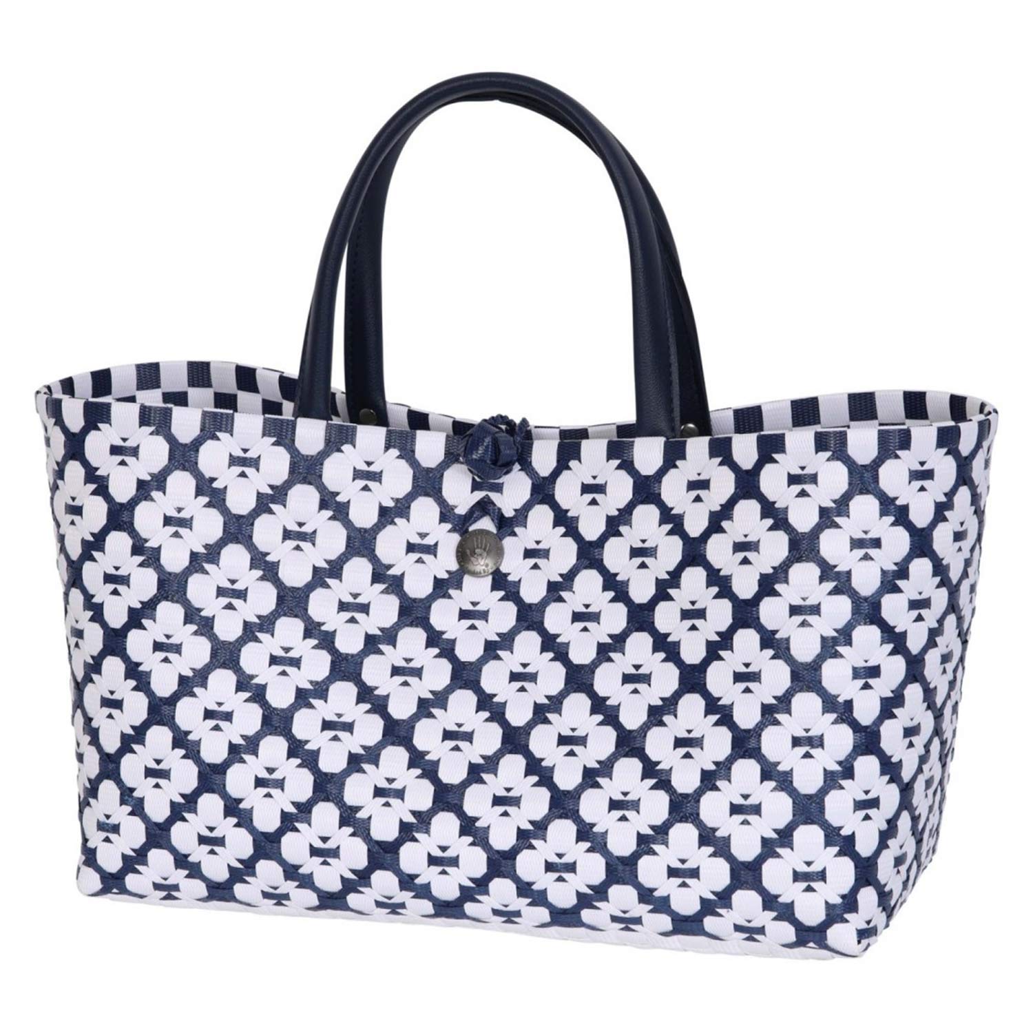 handed by mini motif handtasche navy white 93336