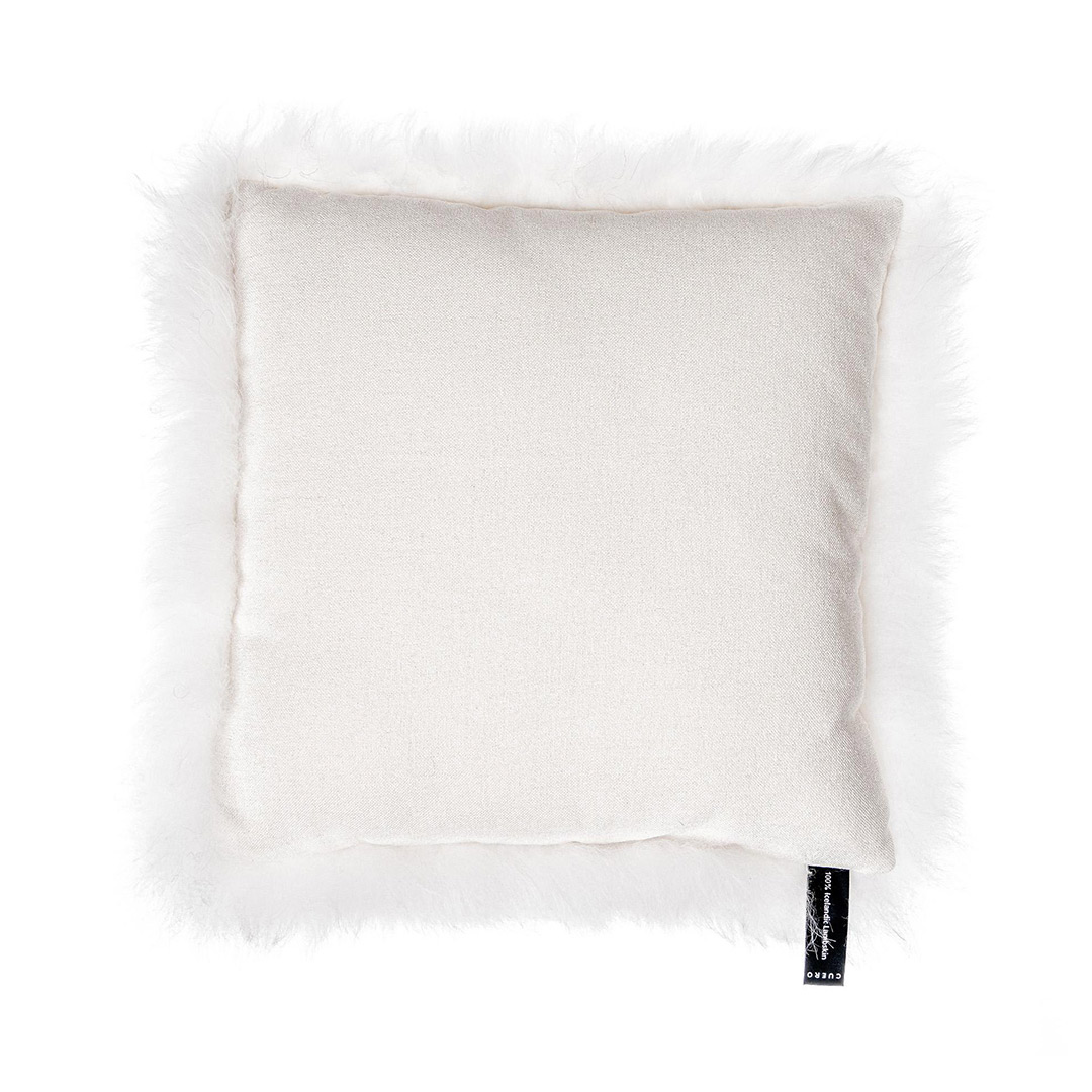 cuero lampskin shorn kissen weiss rueckseite 76315