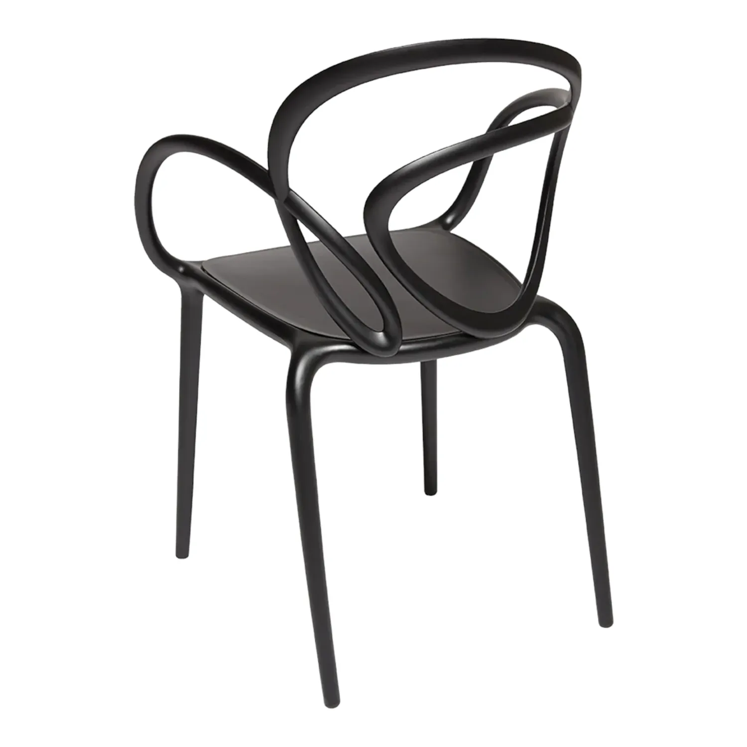 Qeeboo - Loop Chair 2er-Set ohne Kissen schwarz