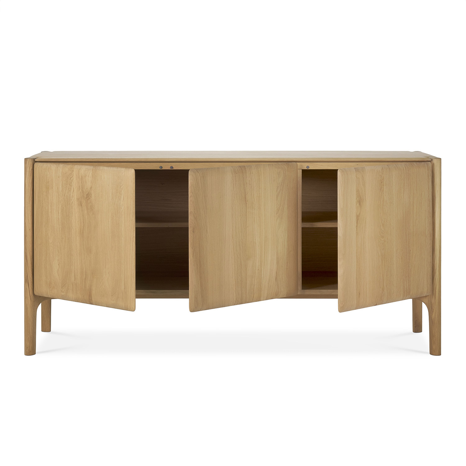 ethnicraft Pl Anrichte drei tueren offen 51318 98472