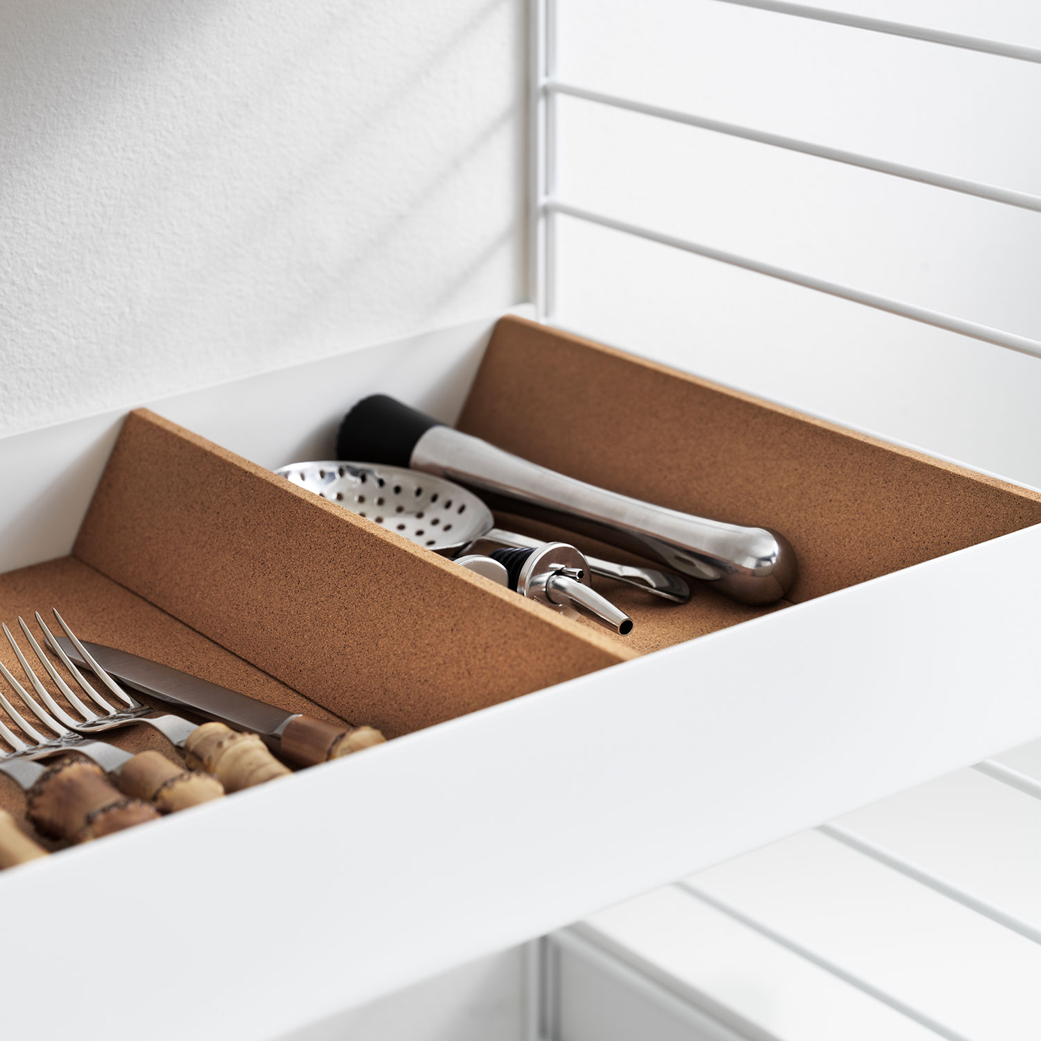 string regal besteck fachteiler kork 66804