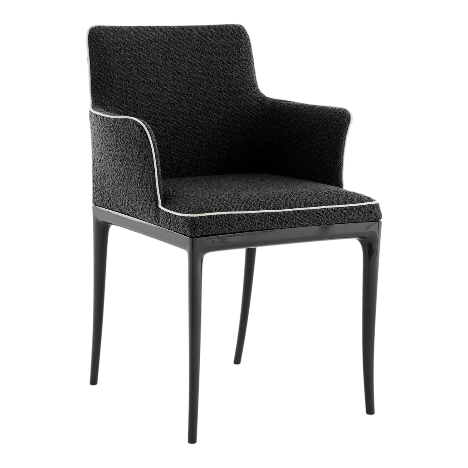Kartell - Lillybet Kleiner Sessel Bouclè schwarz/weiß/grau