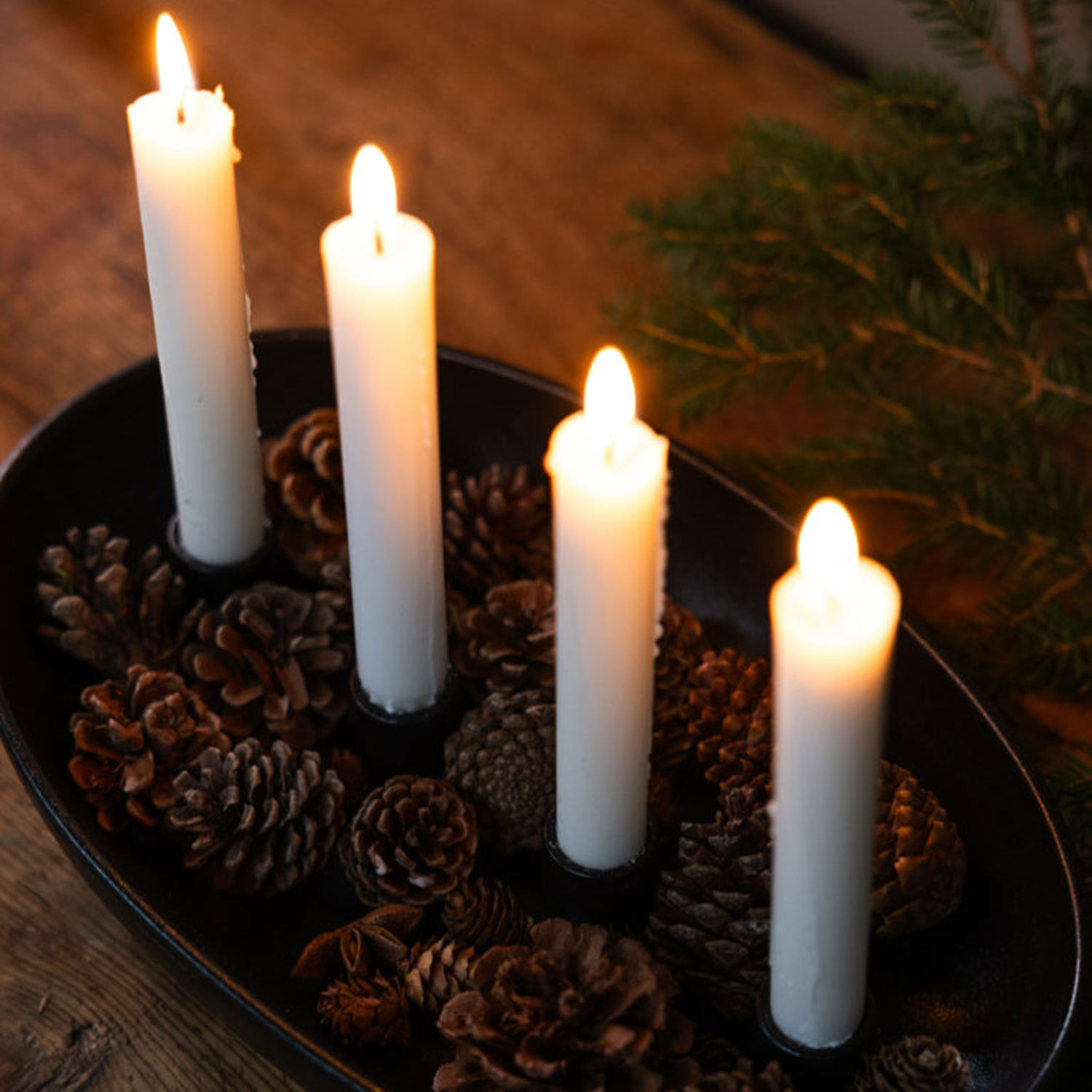 storefactory groendal kerzenhalter glaenzend schwarz oben 98229