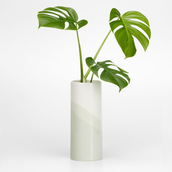 vitra vase herringbone glatt sand mit blume 57017
