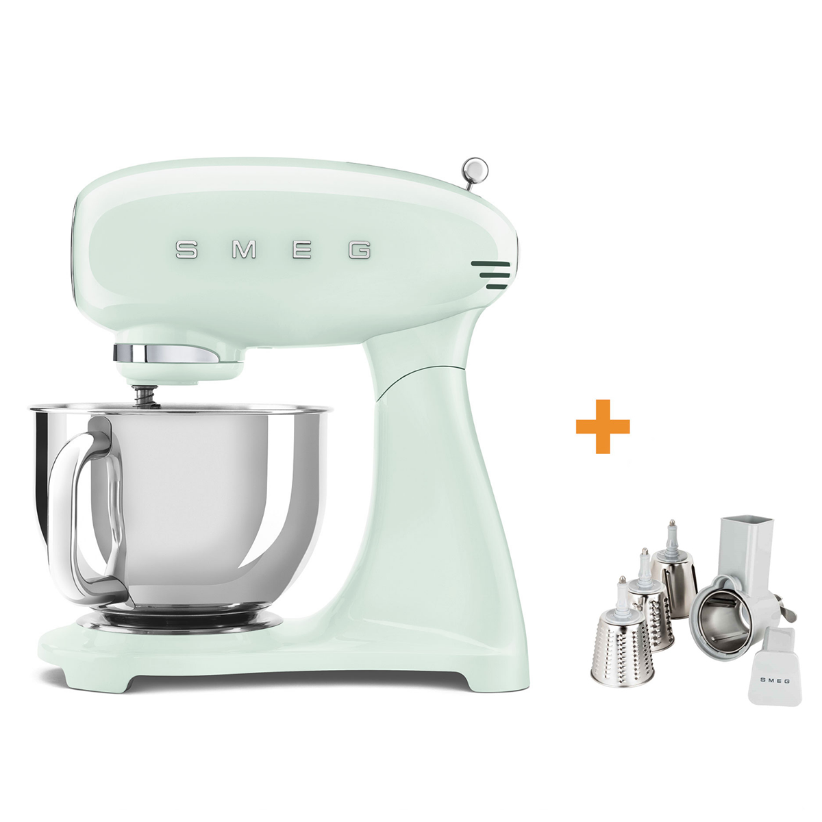 pastellgruen kuchenmaschine smeg vollfarbe gemueseset 81831