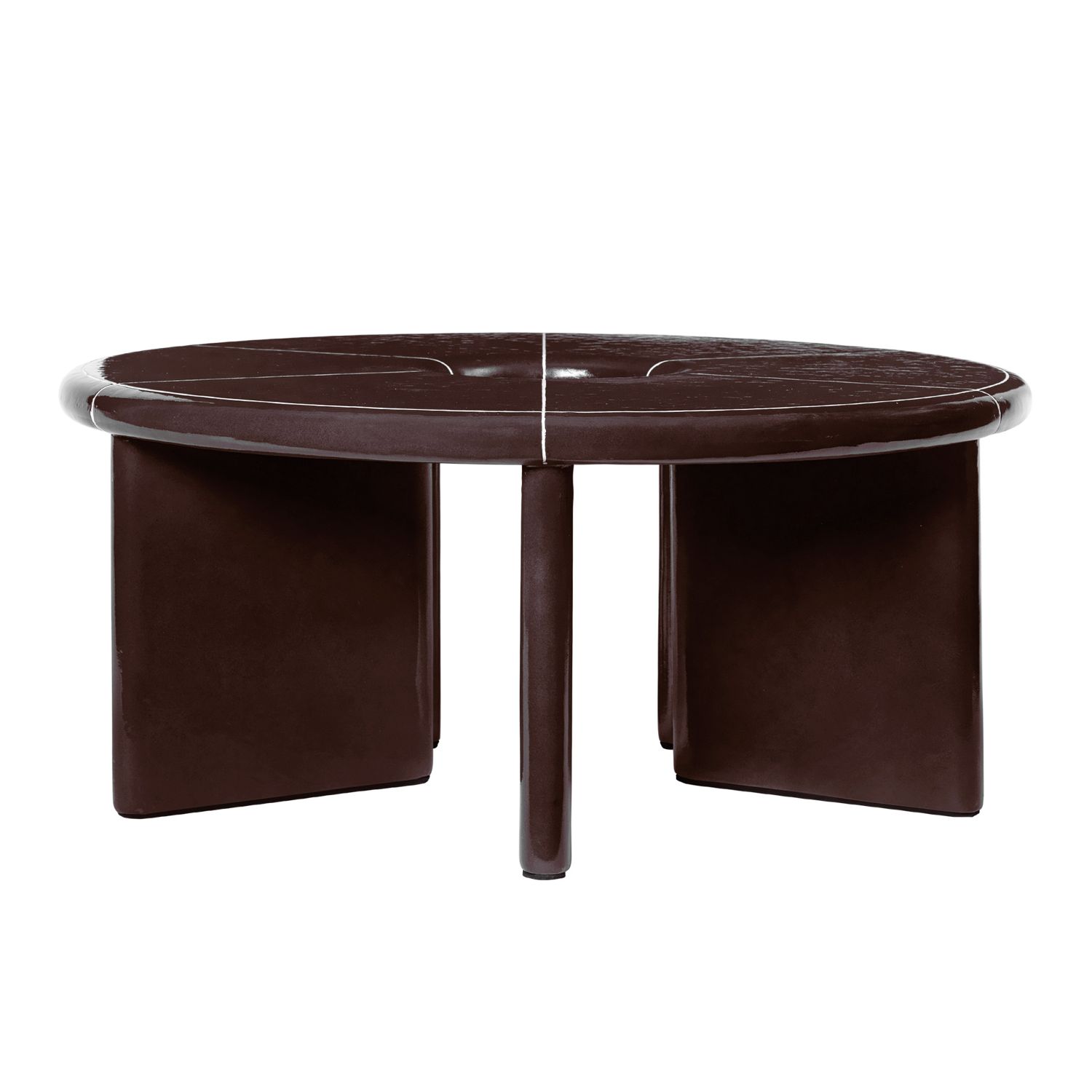 Ferm Living - Deya Couchtisch Ø 80 cm dark green