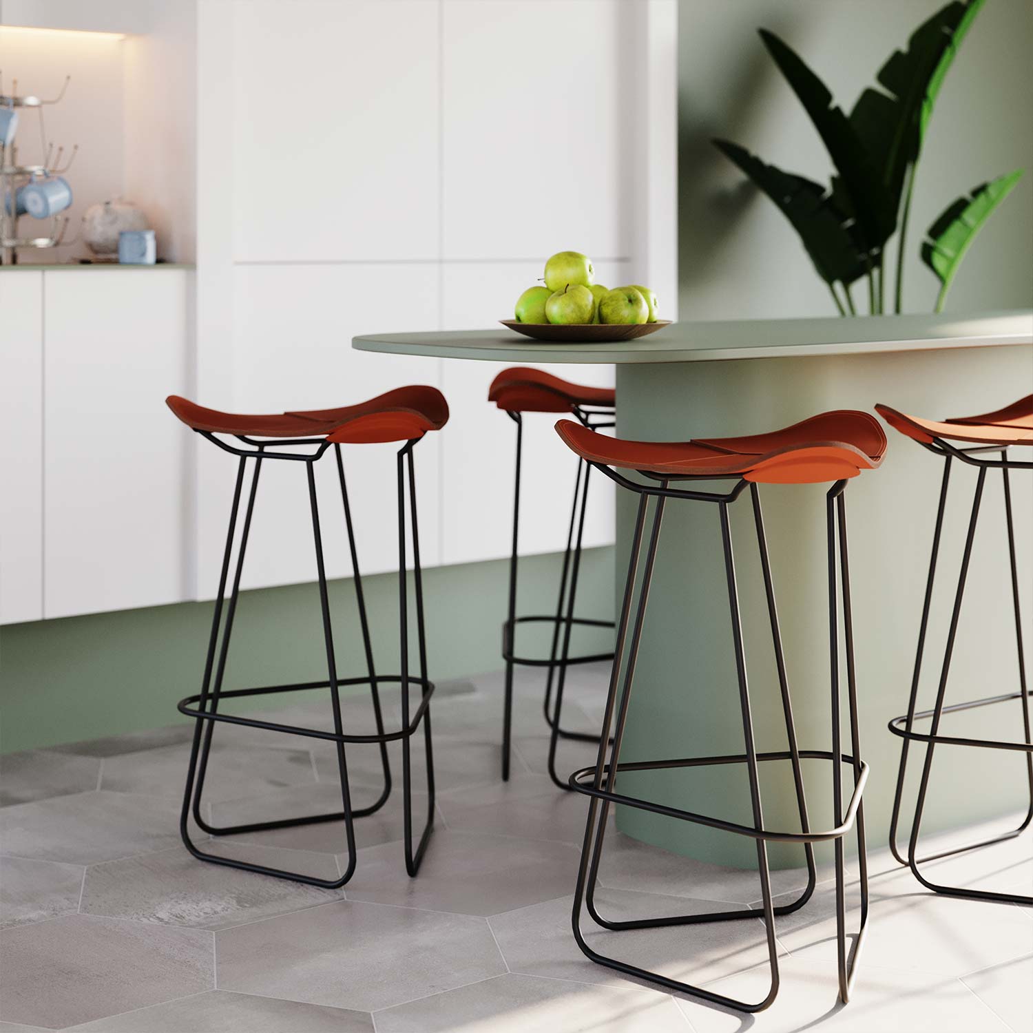 Cuero - Pampa Barhocker H65 cm schwarz/schwarz