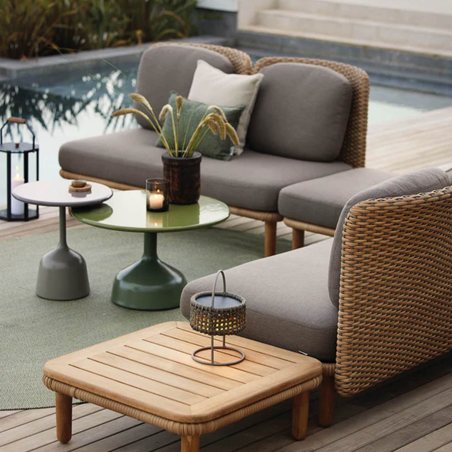 cane line glaze couchtisch klein schwarz ambiente 89175