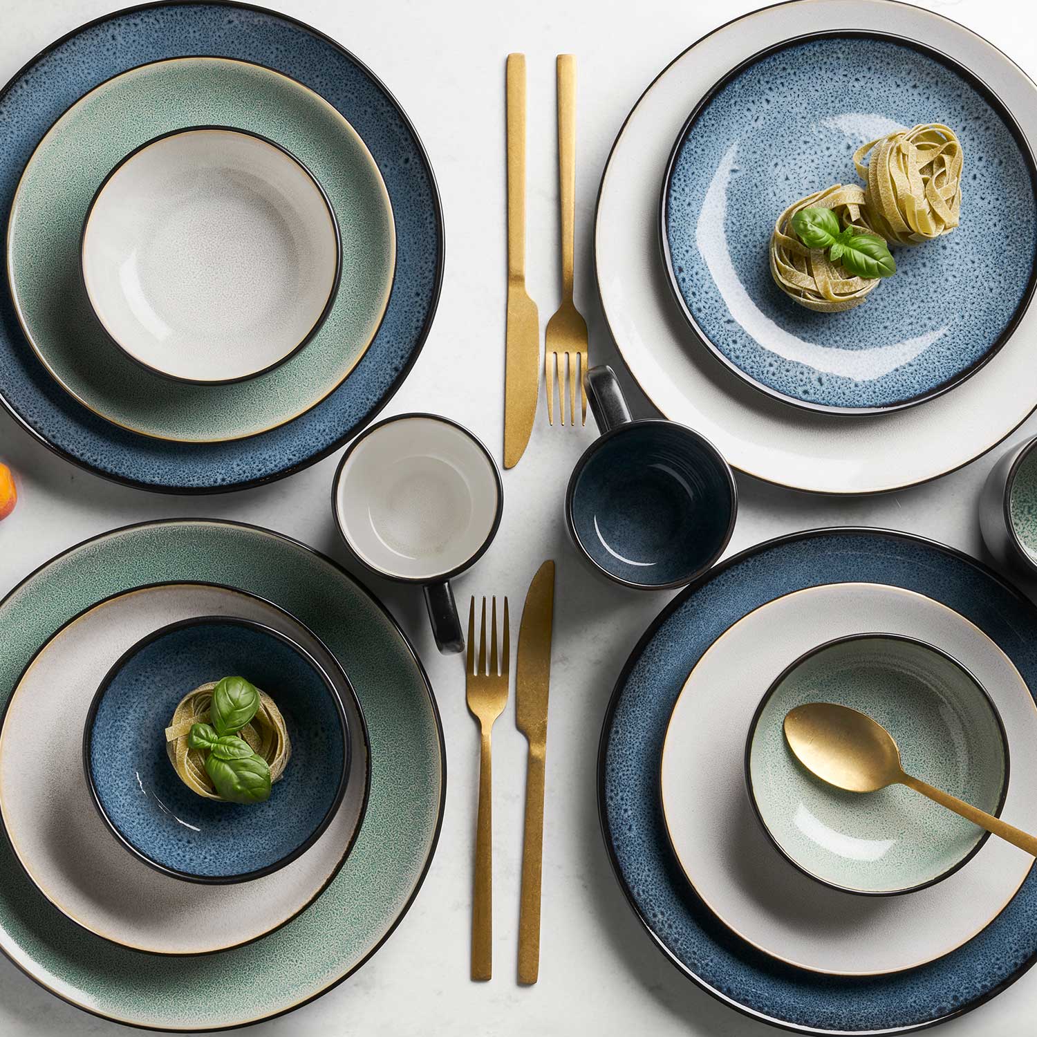 Töchter & Söhne - Max Schale blau-schwarz 17 cm