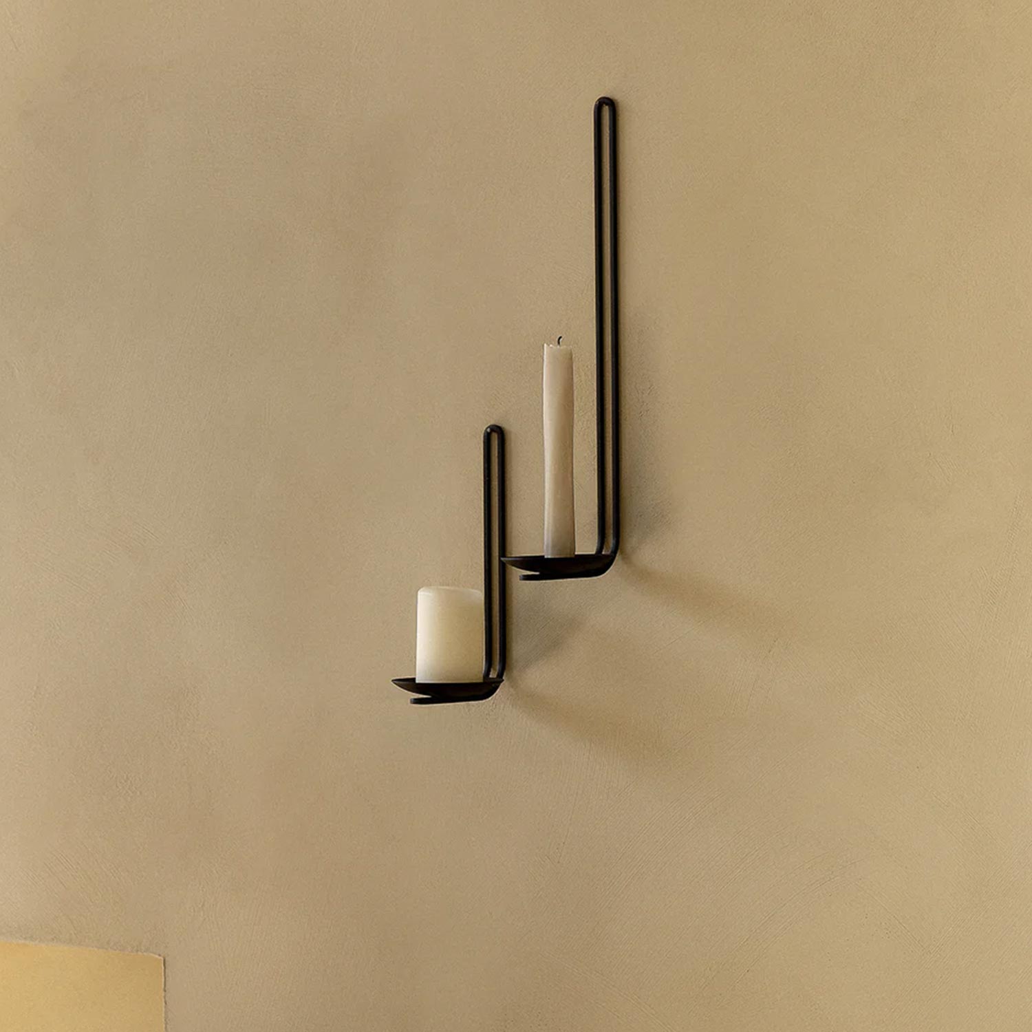 Audo - Clip Kerzenhalter Wand H 34 cm, schwarz