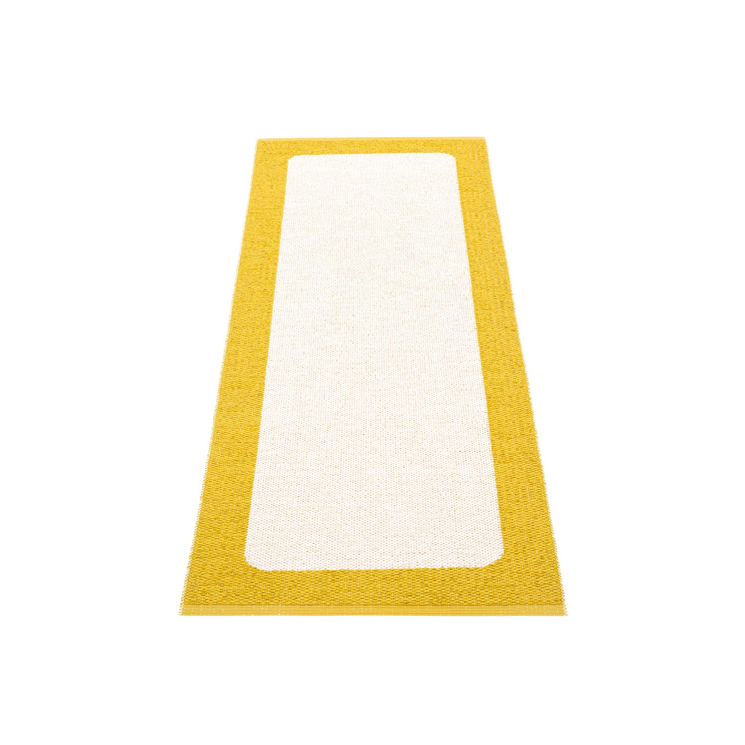 pappelina ilda teppich mustard vanilla 70 180 cm 78972