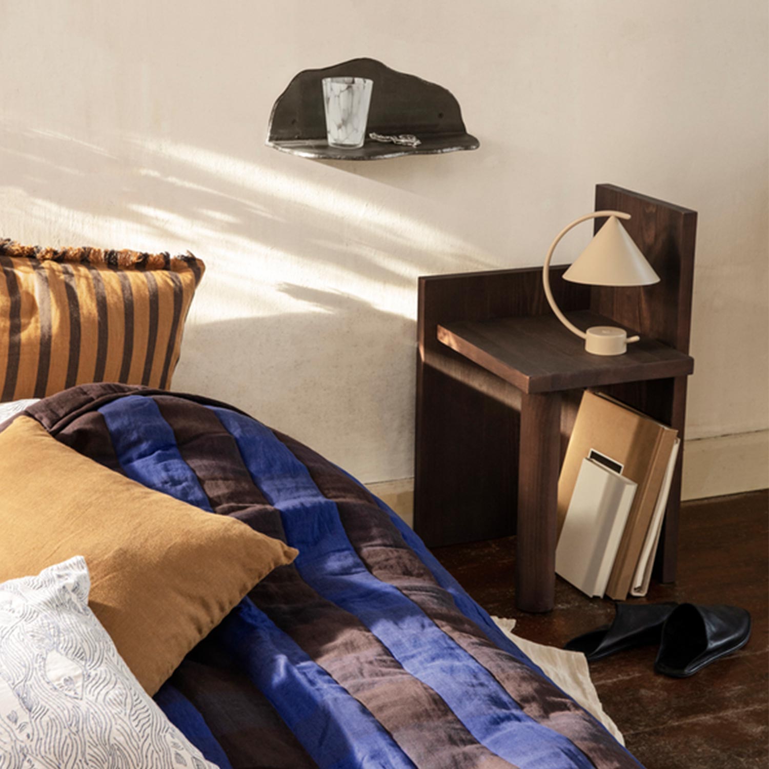 ferm living fracture shelf black regal 69411