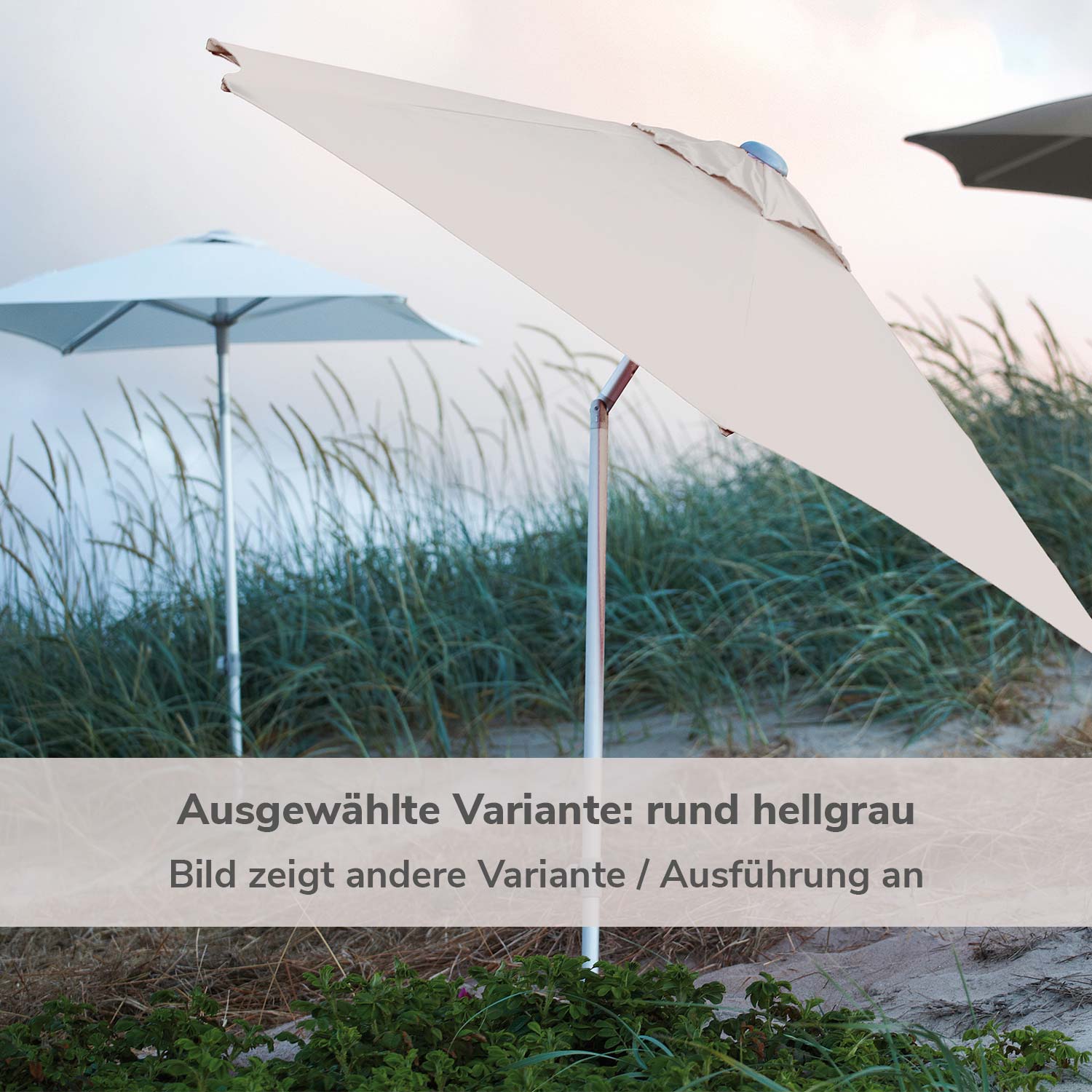 jan kurtz elba Sonnenschirm rund hellgrau 65225