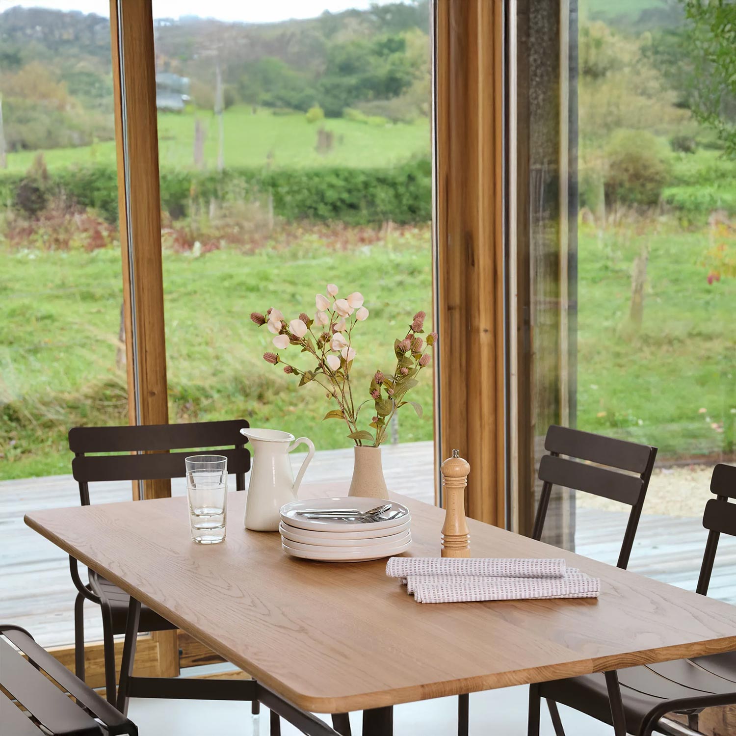 Fermob - So'O Tisch Eiche 180x90 cm acapulcoblau