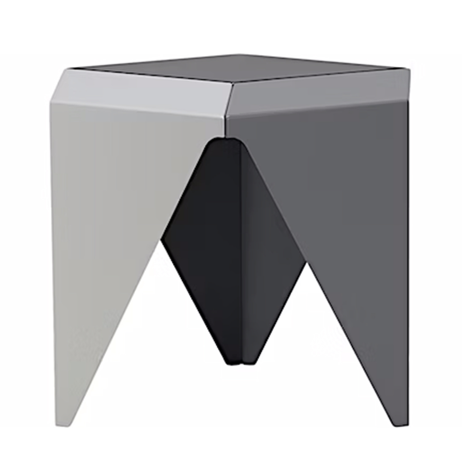 vitra prismatic beistelltisch grau seitlich 97101