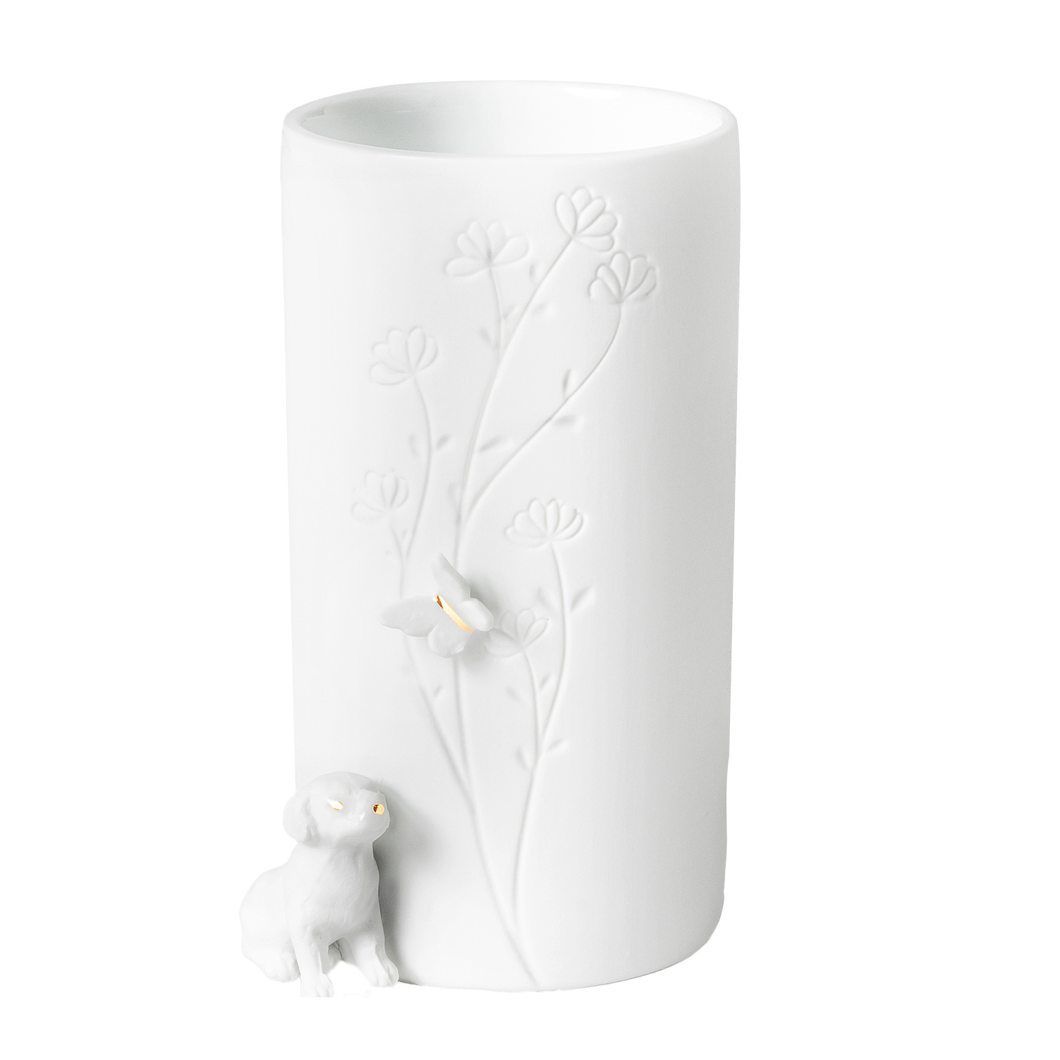 Räder Design - Porzellangeschichten Vase Hund sitzend