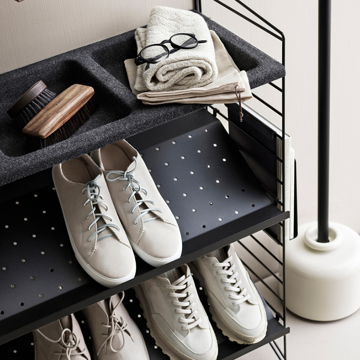 string regal flur schwarz schuhe 68054