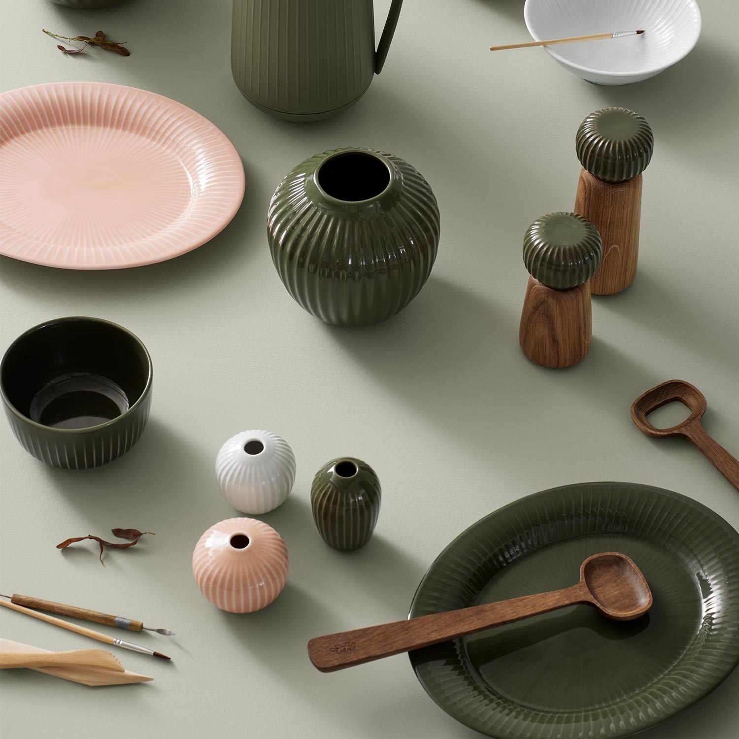 kaehler hammershoi vasen weiss nude gruen 74050