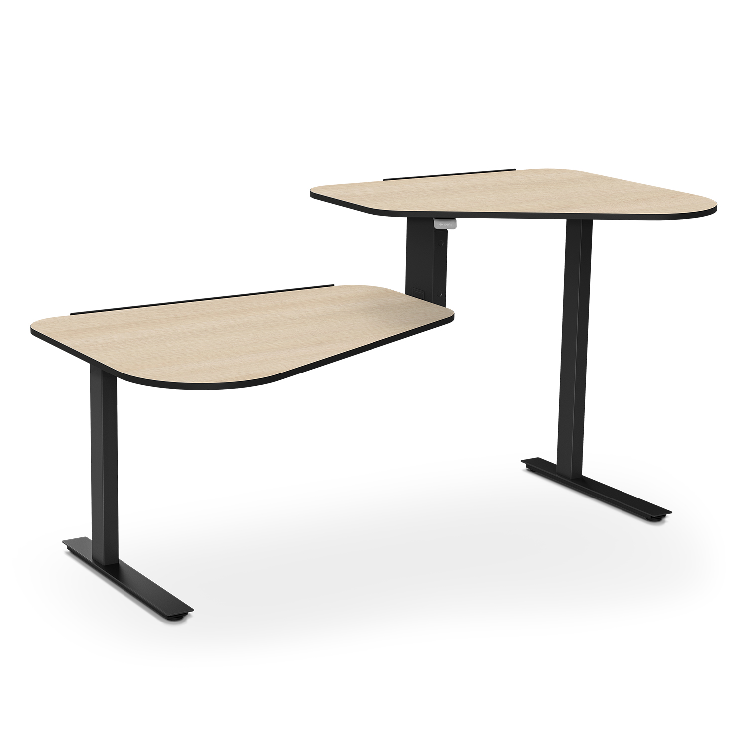 aeris active office desk black right natural oak black591 BK REEIBK 90026